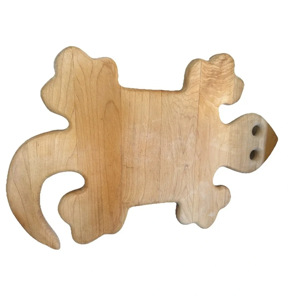 LIZARD Gecko shaped HEAVY Primitive Wooden Farmhouse Cutting Board 18